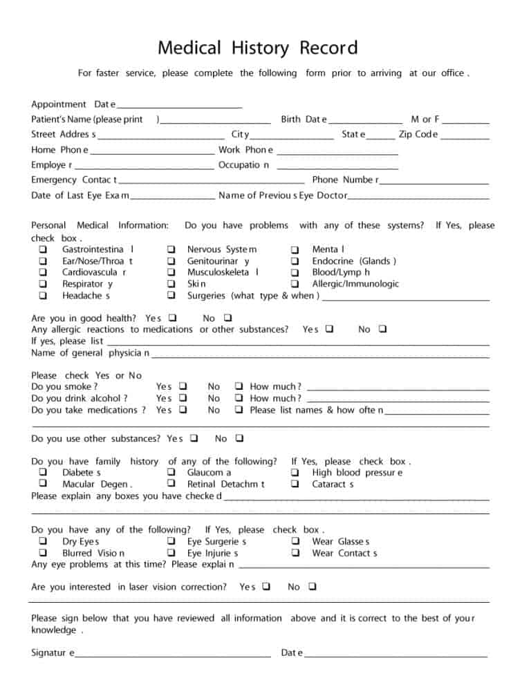 general-printable-medical-history-form-template-printable-templates